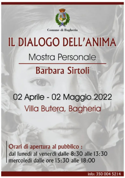 Barbara Sirtoli: protagonista in mostra personale con il patrocinio del Comune di Bagheria