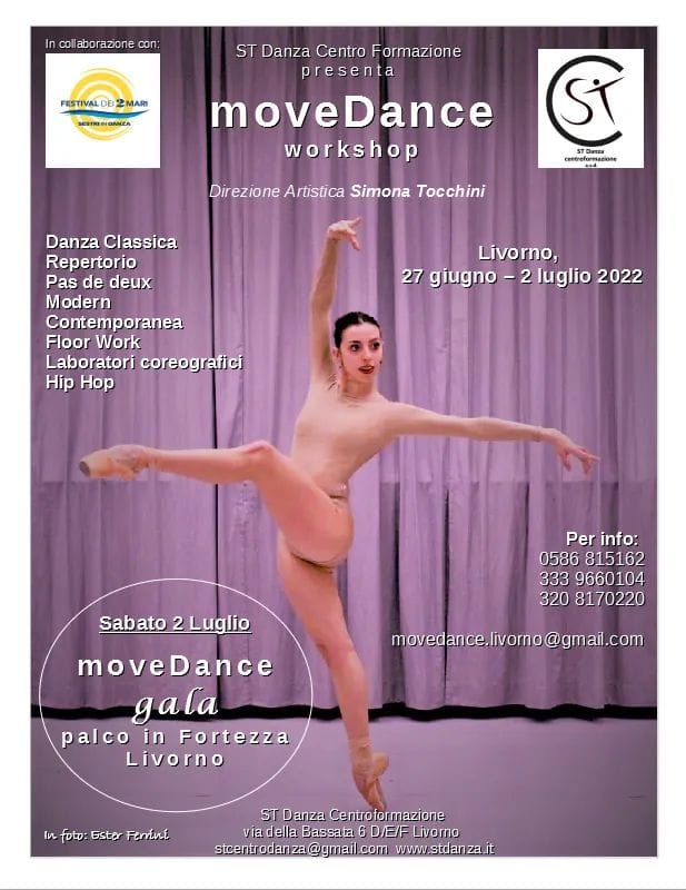 MOVEDANCE WORKSHOP-Stage di danza dal 27 giugno al 2 luglio