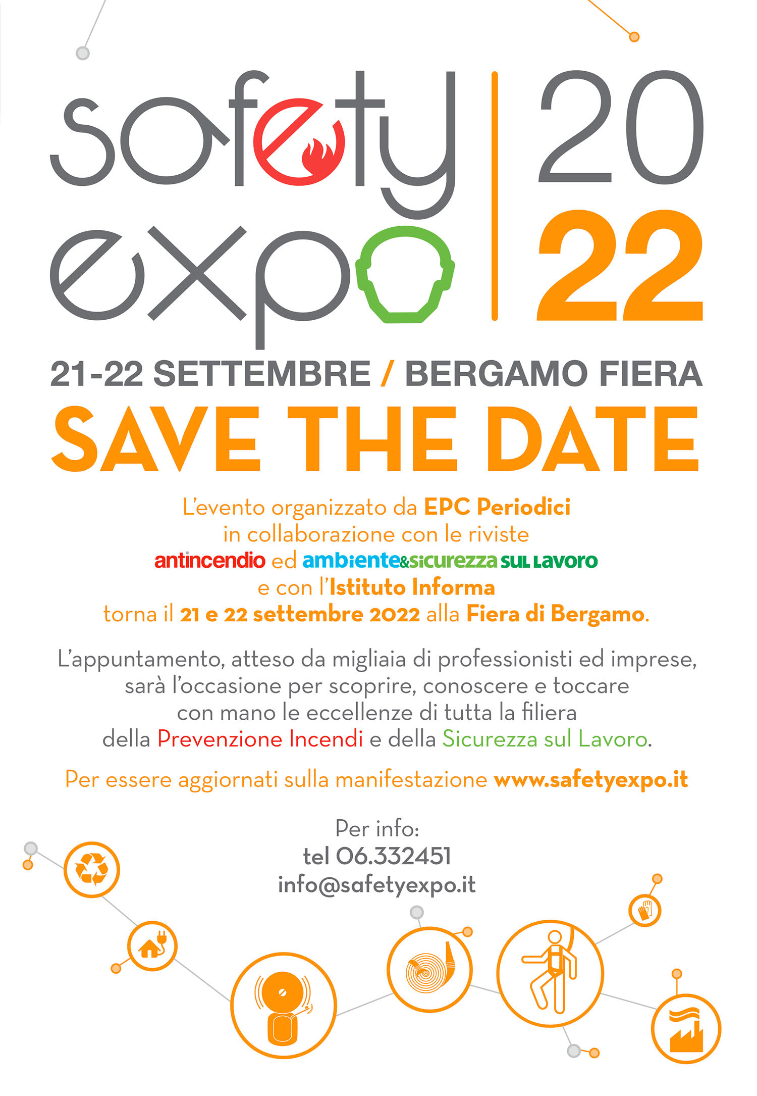 SAFETY EXPO 2022, A BERGAMO FIERA IL 21 E 22 SETTEMBRE  