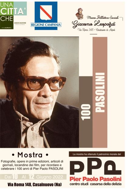 “100 Pasolini”: la mostra nelle città di Casalnuovo e Brusciano per celebrare Pier Paolo Pasolini