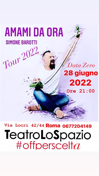 Simone Barotti  in concerto a teatro per la data zero del suo nuovo 