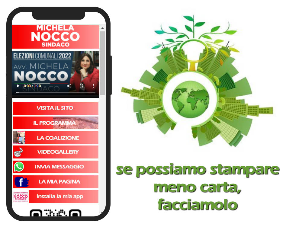 Una bella idea ecologica per stampare meno bigliettini elettorali e sprecare meno carta.