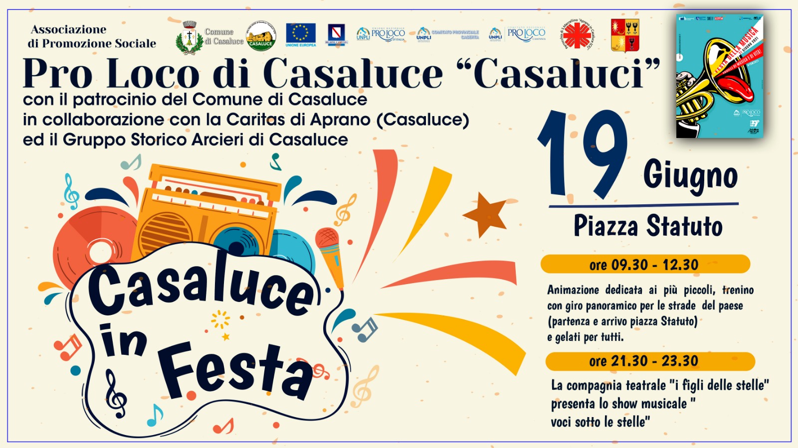 Concluso con successo l’evento “CASALUCE IN FESTA”