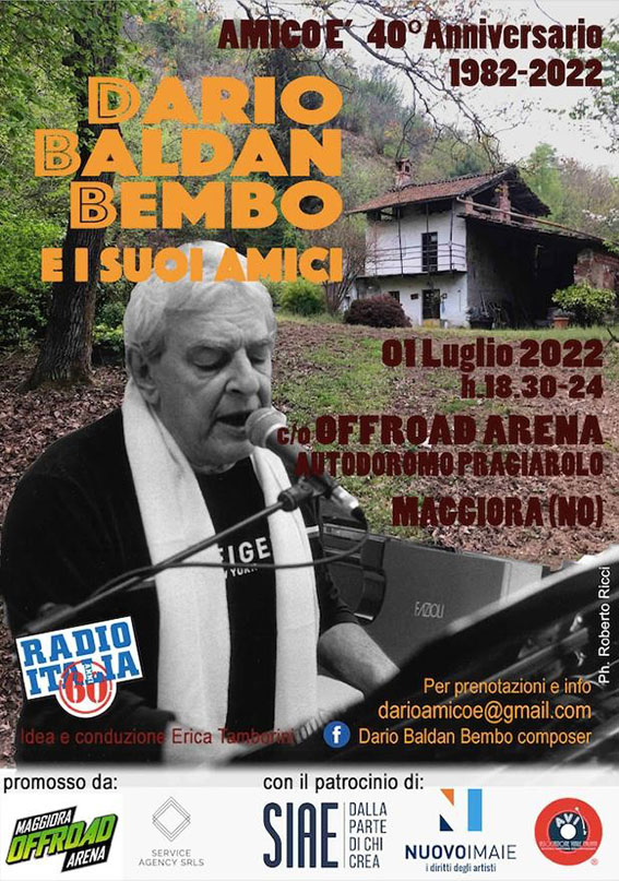 Venerdì 1° luglio 2022, alle ore 18.30, in occasione del 40° anniversario dalla pubblicazione del brano 