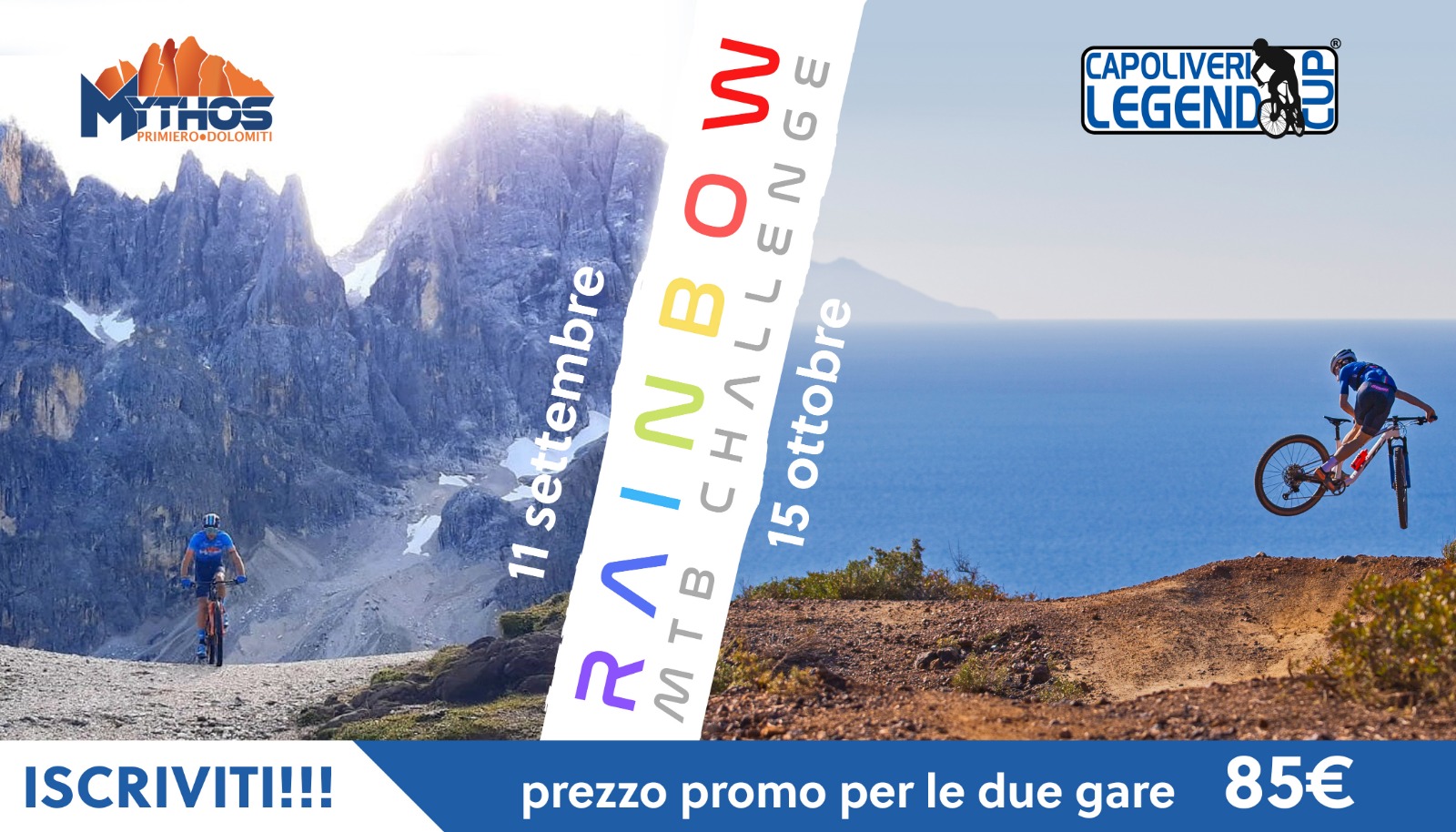 LEGGENDE E MITI PEDALANO INSIEME: NASCE LA “RAINBOW MTB CHALLENGE”