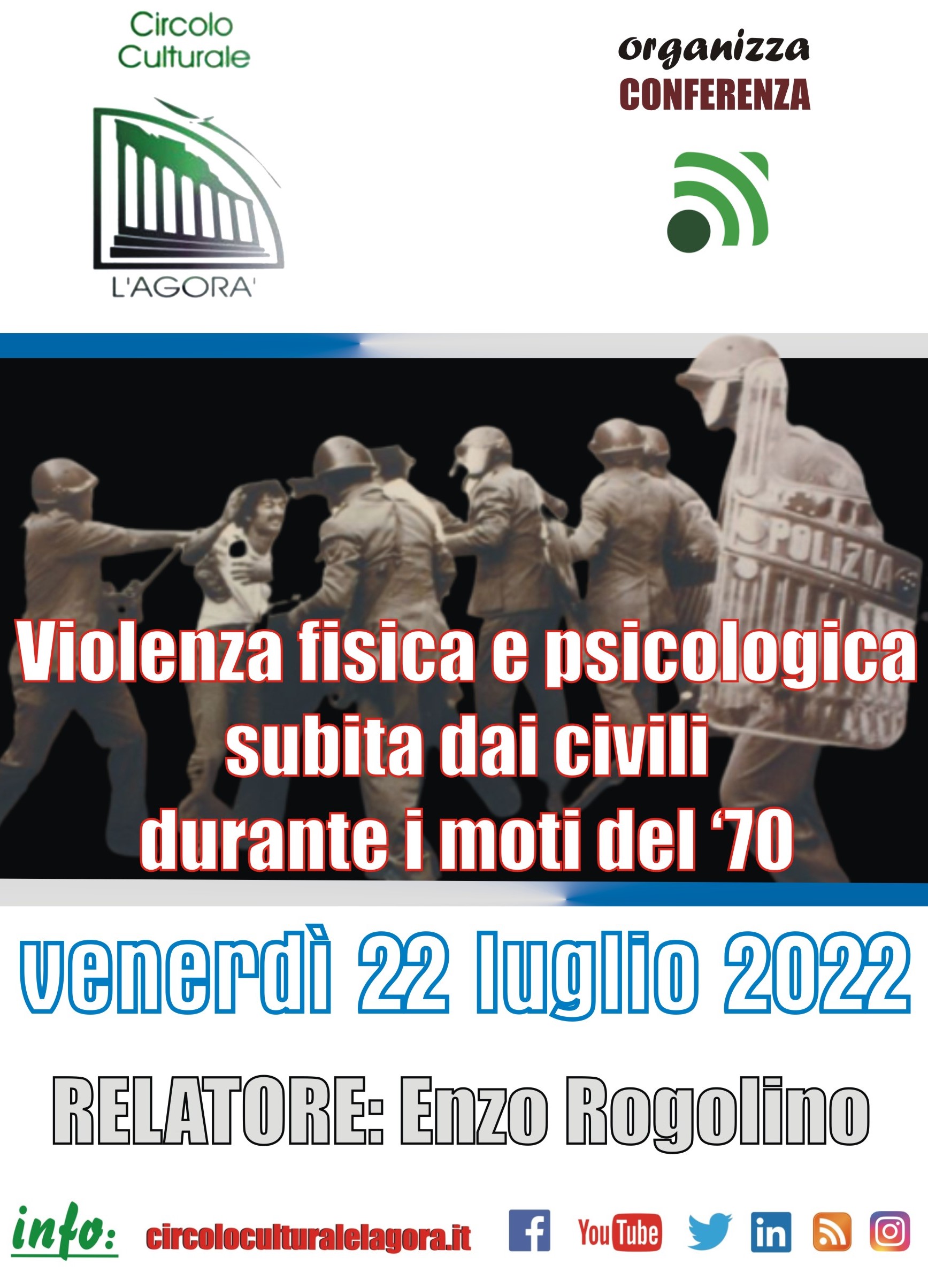 Violenza fisica e psicologica subita dai civili durante i Moti del ‘70