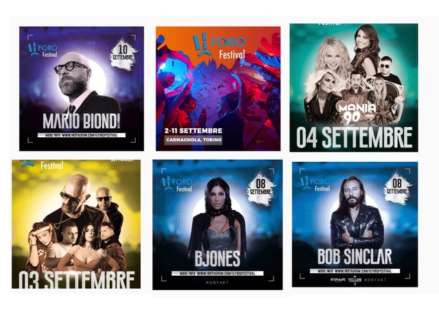 Il Foro Festival 2022 porta a Carmagnola (TO) Bob Sinclar, Mario Biondi, Ivana Spagna, Cristina D'Avena e tanti altri artisti: 10 eventi dal 2 fino all'11 settembre