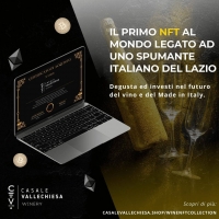 Il vino di Frascati diventa crypto wine con l’emissione del primo NFT, certificato di proprietà digitale, al mondo per uno spumante del Lazio