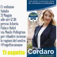 PIERA CORDARO (FRATELLI D'ITALIA) PRESENTA UFFICIALMENTE LA CANDIDATURA AL CONSIGLIO COMUNALE DI PALERMO 