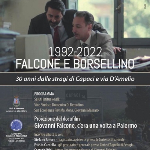 Ad Avezzano docufilm e dibattito per omaggiare i giudici Falcone e Borsellino