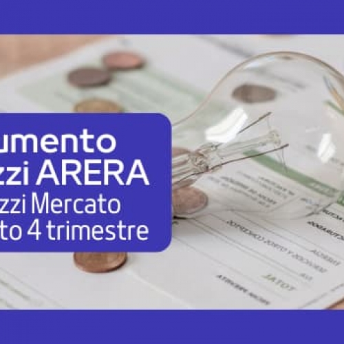 Arrivano i prezzi ARERA per il 4o trimestre per il mercato tutelato e nuovo aumento!