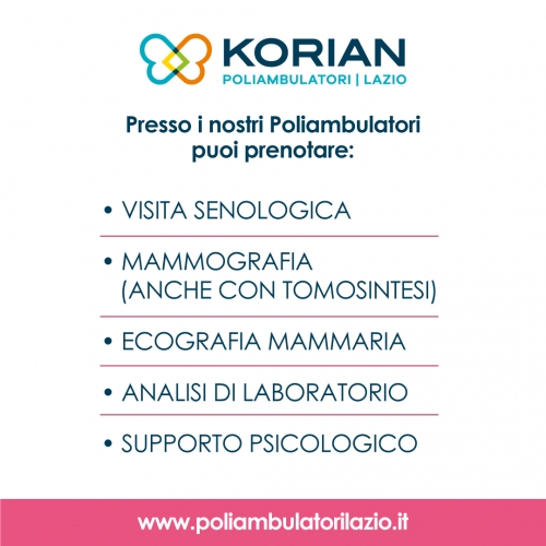 Mammografia con Tomosintesi Poliambulatori Lazio Korian