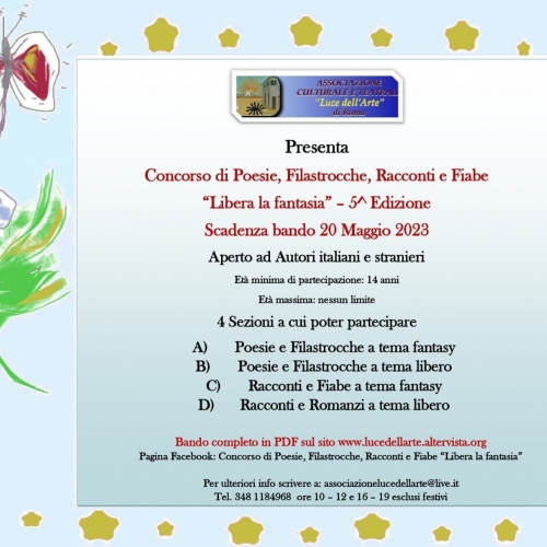 Concorso di Poesie, Filastrocche, Racconti e Fiabe 