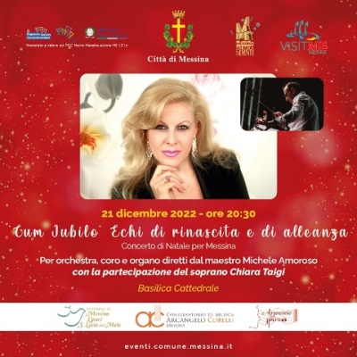 CHIARA TAIGI IN CONCERTO AL DUOMO DI MESSINA - 21 DICEMBRE 2022  ORE 20:30