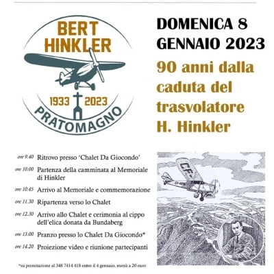 Il Pratomagno ricorda i 90 anni dalla caduta di Herbert Hinkler