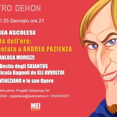 Mercoledì 25 gennaio debutta lo spettacolo “L'età dell'oro:  la mia vita raccontata a Andrea Pazienza