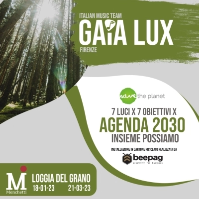 L’ITALIAN MUSIC TEAM TORNA A FIRENZE CON GAIA LUX, INSTALLAZIONE TEMPORANEA DEDICATA ALLA SALVAGUARDIA DELL’AMBIENTE