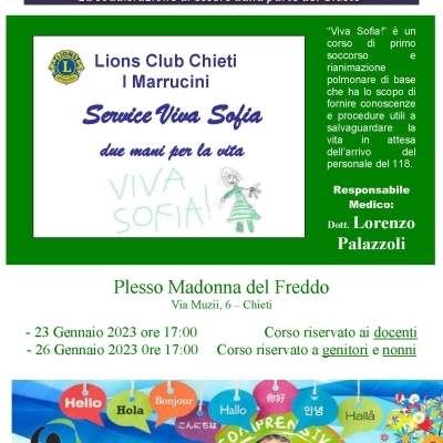 Viva Sofia, corso di primo soccorso e rianimazione polmonare di base organizzato dal Lions Club Chieti I Marrucini