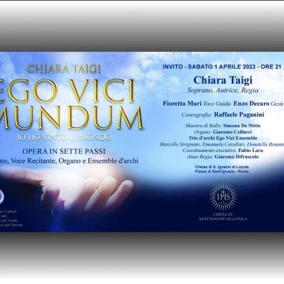 CHIARA TAIGI - EGO VICI MUNDUM - Emozione in Canto, Recitazione, Danza e Musica alla Chiesa di Sant'Ignazio di Loyola a Roma - 1 aprile 2023 ore 21