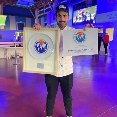 Giuseppe Villani Vice-Campione del mondo di Pizza a Due con lo Chef Gabriele Frati