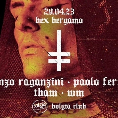 29/4 Hex fa ballare Bolgia - Bergamo. Sul palco Lorenzo Raganzini, Paolo Ferrara, Tham, WM