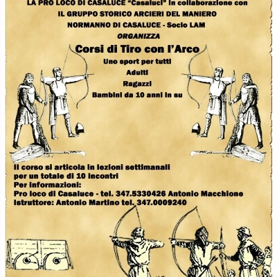 CORSI GRATUITI DI TIRO CON L’ARCO STORICO A CASALUCE