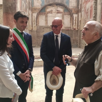 Il Principe Hassan di Giordania in visita al Parco Archeologico di Ercolano per consolidare legami culturali