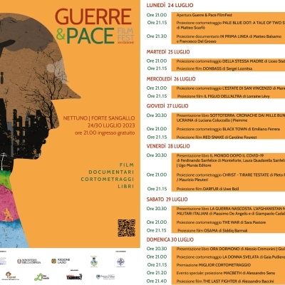 Torna dal 24 al 30 luglio 2023 presso il Forte Sangallo di Nettuno, il Guerre&Pace FilmFest