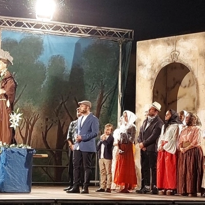 Brusciano Teatro in piazza col Miracolo di S. Antonio. (Reporter Antonio Castaldo)