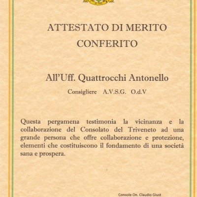 Il Consolato Onorario della Costa D'Avorio premia il dottor Antonello Quattrocchi