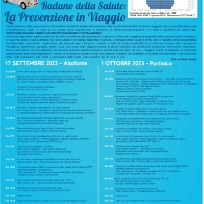 A Partinico domenica 1 ottobre il secondo incontro del  “Raduno della Salute: la prevenzione in viaggio”  a cura dell’associazione “Futuro Sicilia” e del Circolo “Vernagallo”