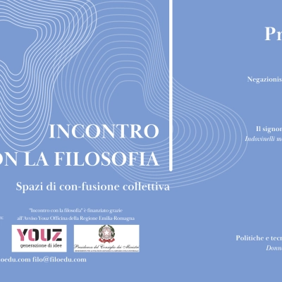 Al via il ciclo di conferenze “Incontro con la filosofia”, promossa dall’associazione culturale bolognese Filò - Il filo del pensiero con il contributo della Regione Emilia - Romagna