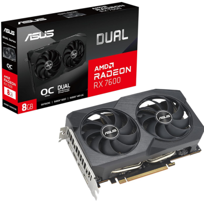 ASUS DUAL AMD Radeon RX 7600 V2 OC Edition 8 GB GDDR6 Scheda Grafica