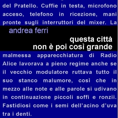 Andrea Ferri torna con il suo ultimo romanzo “Questa città non è poi così grande”