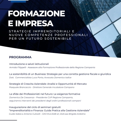 A Ercolano “Strategie Imprenditoriali e Nuove Competenze Professionali per un Futuro Sostenibile”