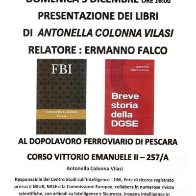 Convegno sull'intelligence a Pescara con Antonella Colonna Vilasi 