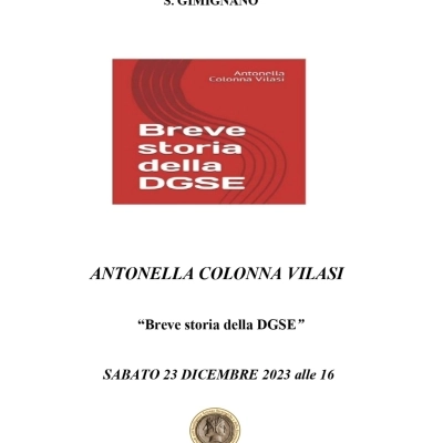 Conferenza sull'intelligence di Antonella Colonna Vilasi a S. Gimignano 