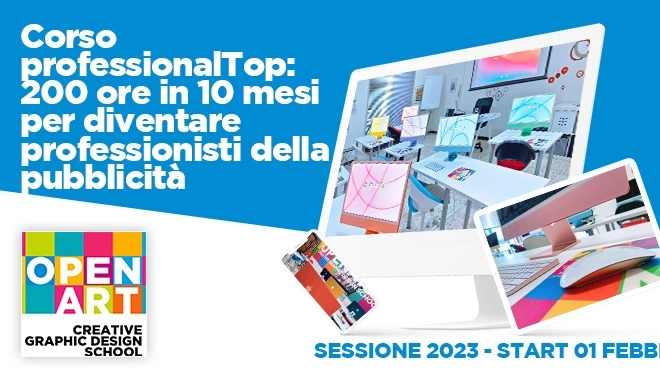 OPENART – Creative Graphic Design School - Parte il 1° febbraio 2023 la nuova sessione del corso di Grafica e pubblicità 