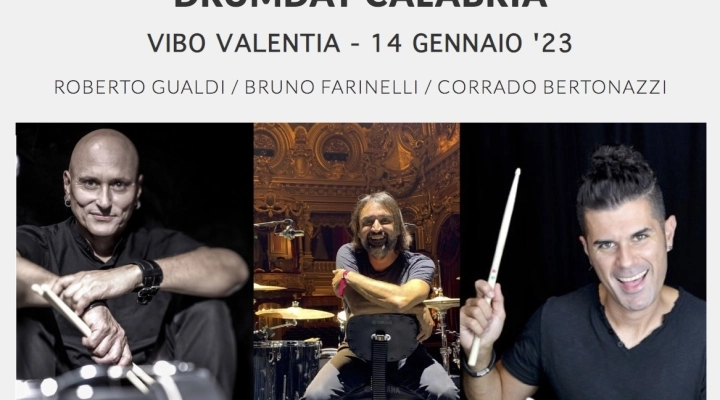 Drum Day Calabria: unico grande evento a Vibo Valentia con tre celebri batteristi