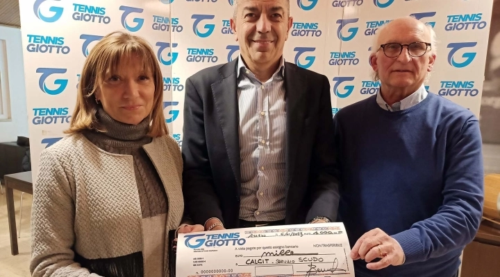 Il Tennis Giotto ha donato 1.000 euro al Progetto Scudo del Calcit