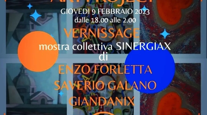 SINERGIAX Mostra Collettiva di FORLETTA, GALANO e GIANDANIX al CHYMEIA