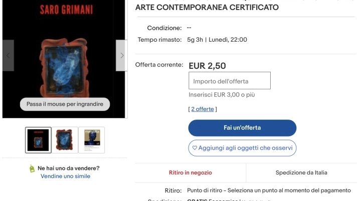 Corsa all’offerta su Ebay per aggiudicarsi il quadro di Saro Grimani