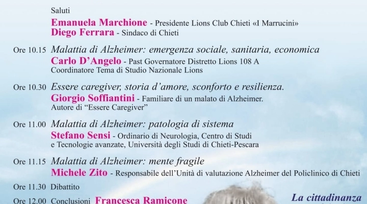 A Chieti convegno Alzheimer organizzato da Club Lions Chieti I Marrucini