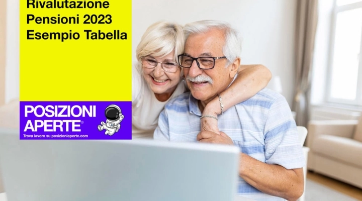 Rivalutazione Pensioni 2023 Esempio Tabella