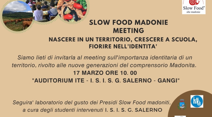 A Gangi il convegno  “Nascere in un territorio, crescere a scuola, fiorire nell’identità” a cura di Slow Food Madonie 