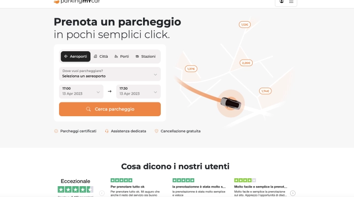 Sosta e parcheggi digitali,  nuovo sito di ParkingMyCar