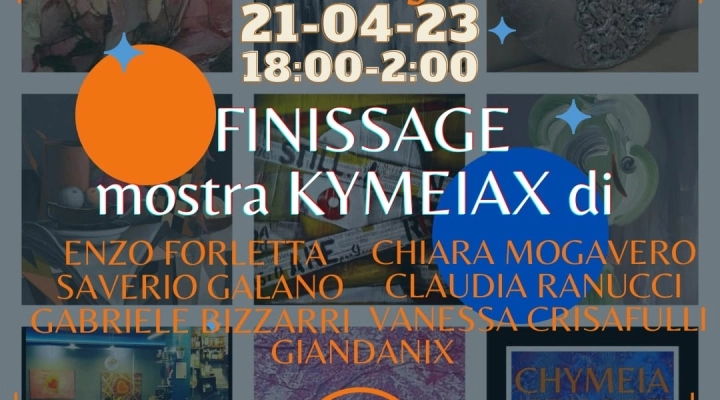 KYMEIAX Mostra Collettiva di MOGAVERO, RANUCCI, CRISAFULLI, BIZZARRI, FORLETTA, GALANO e GIANDANIX al CHYMEIA.