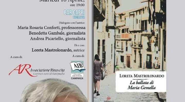 Battipaglia. Martedì Letterari: Ospite di Aprile Loretta Mastrolonardo con la 