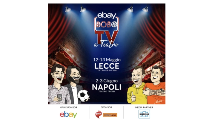 Iniziativa cross-mediale per Radio Kiss Kiss: media partnership con ‘ebay BOBO TV a Teatro’ e biglietti omaggio per far vivere dal vivo lo show ad alcuni fortunati ascoltatori.