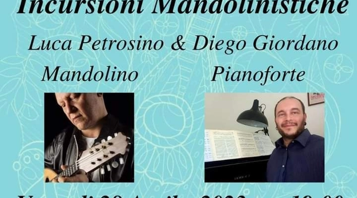 Incursioni mandolinistiche, sonorizzazioni di pellicole del cinema muto del '900 con Maestri Luca Petrosino e Diego Giordano